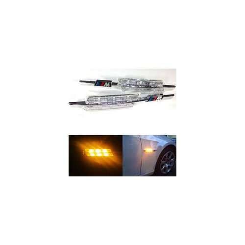 Oem Kristalni LED bočni migavci BMW E46 / E60 / E90 M-Look (03-05), Hrom Cene