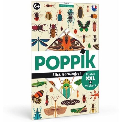 Poppik Edukativni poster s nalepnicama Otkrića Insekti 6+ Slike