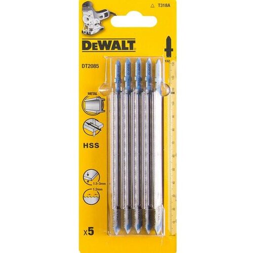 Dewalt list ubodne pile z metal,alu 132MM ravni 5KOM DT2085 Slike