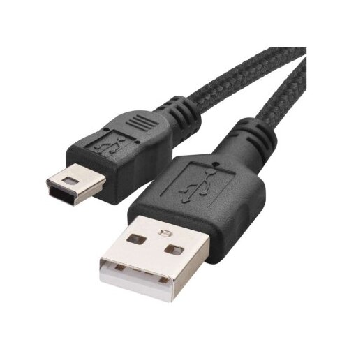 Kabel USB-A / mini USB-B, 2.0, polnjenje, podatki, 2 m, črna Cene