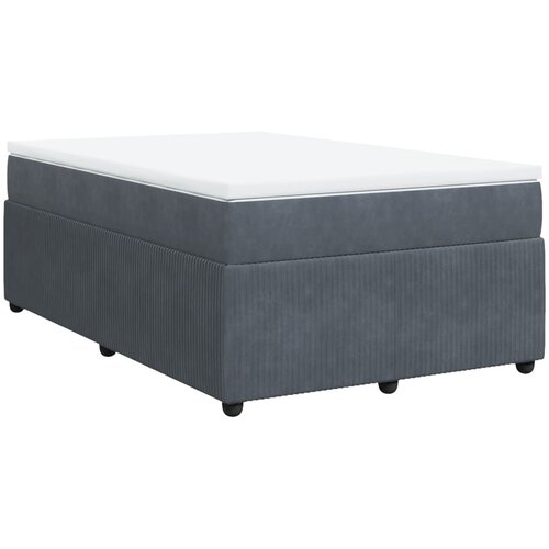 Maison Chic Box spring postelja - Vzmetna postelja z vzmetnico temno siva 120x200 cm žamet SL5658, (21900467) Cene