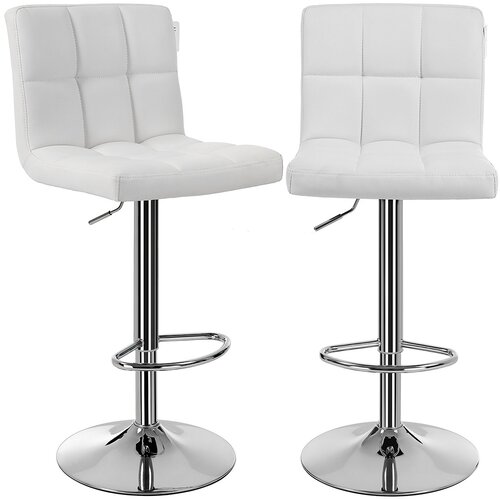 Songmics Set barskih stolov z naslonom 38x44,5x115 cm Bela, (5000302419) Cene