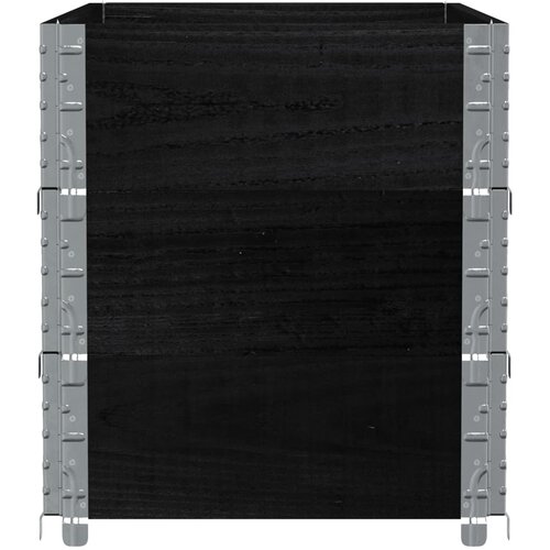  Vrtna sadilica crna 100x50 cm od masivne borovine Slike