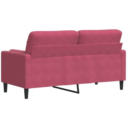 VidaXL Dvosjed s ukrasnim jastucima boja vina 140 cm bar&amp;scaron;unasti Slike