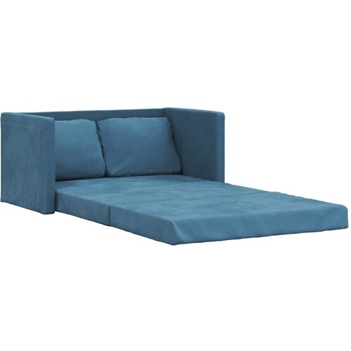 Maison Chic Talni Raztegljiv kavč - Raztegljivi divan 2 v 1 modra 122x204x55 cm žamet, (21729190) Cene