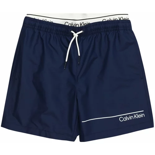 Calvin Klein Swimwear Kupaće hlače 'Meta Legacy' tamno plava / bijela