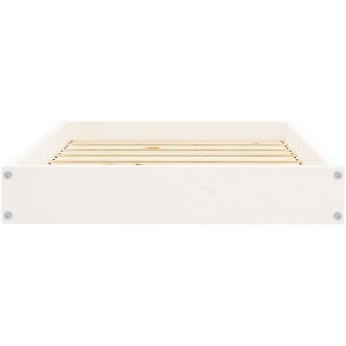  Krevet za pse bijeli 71,5x54x9 cm od masivne borovine Slike