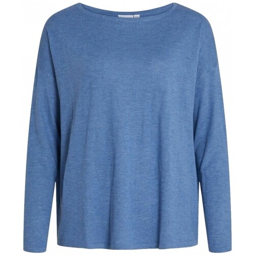 Vila Puloverji Noos Knit Abella L/S - Federal Blue Modra Cene