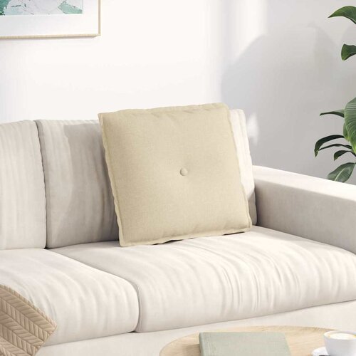 vidaXL Poglavni vzglavnik krema 50 x 19 x 45 cm blago Cene