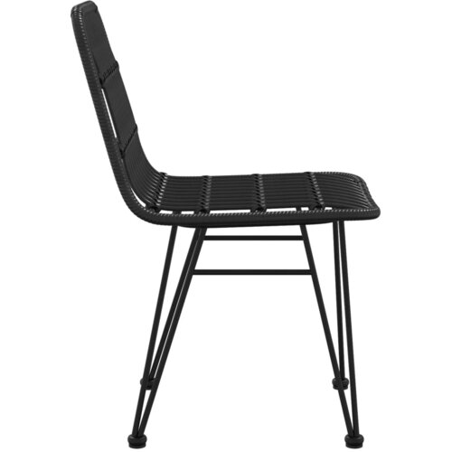  Vrtne stolice 2 kom crne 48 x 62 x 84 cm od PE ratana Slike