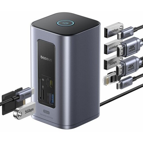 Baseus priklopna postaja USB 3.2 TipC 12v1 tower siva B00568103813-00 Cene