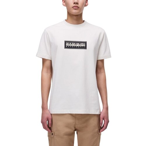 Napapijri S-box logo ss white whisper Cene