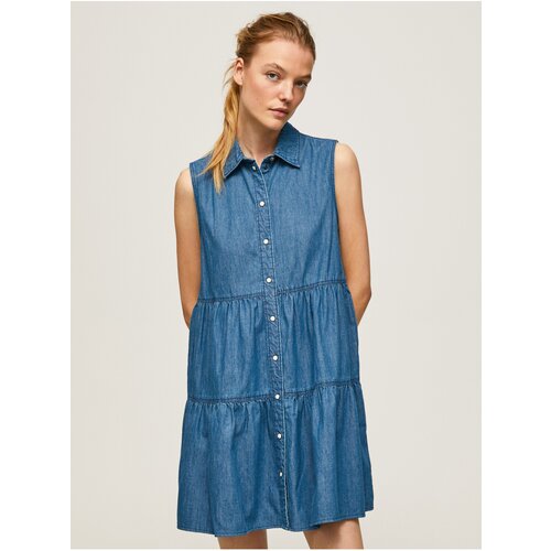 Pepe Jeans Blue Denim Shirt Dress - Women Slike