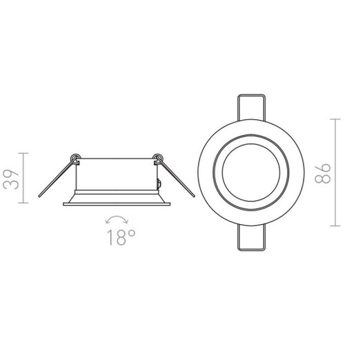 Red Dizajn Rendl-R11738- Ugradno stropno svetlo SOBER 1xGU10/50W/230V belo Slike