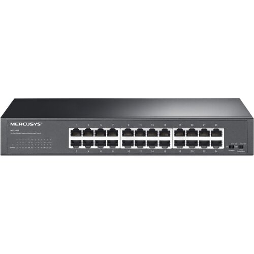 Mercusys MS124GS 24-Port Gigabit Desktop/Rackmount Switch, 24x Gigabit RJ45 Ports, 1U 13-inch Rack-mountable... Slike