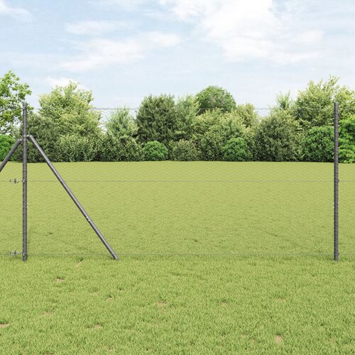 VidaXL Heksagonalna Ograja Siva 1.2x10 m Jeklo Slike