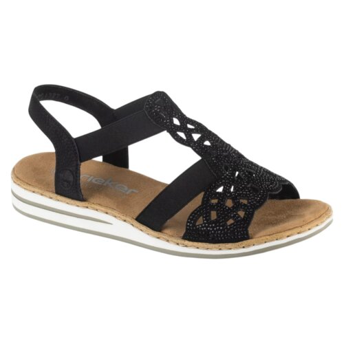 Rieker &amp;Scaron;portni sandali Sandals Črna Slike
