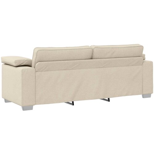 SOFA 2 pcs Bež 219 x 80 x 82 cm Platnasta tkanina Slike