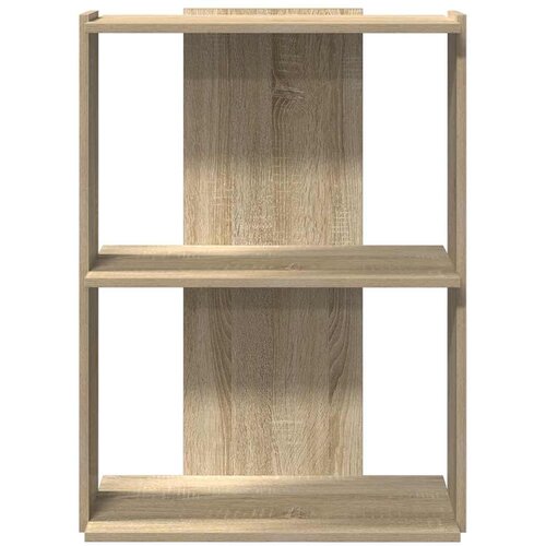  Regal za knjige s 3 razine boja hrasta 60x30x80 cm drveni Slike