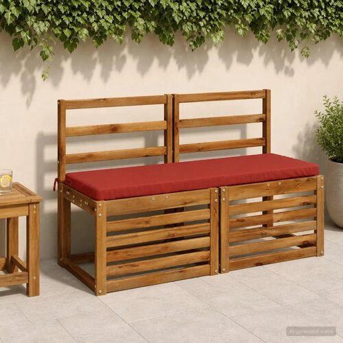  Jastučići za klupe - 2 dijela SOEST 2 kom. 100% poliester - Crvena 110 x 40 x 5 cm Melange Cijene