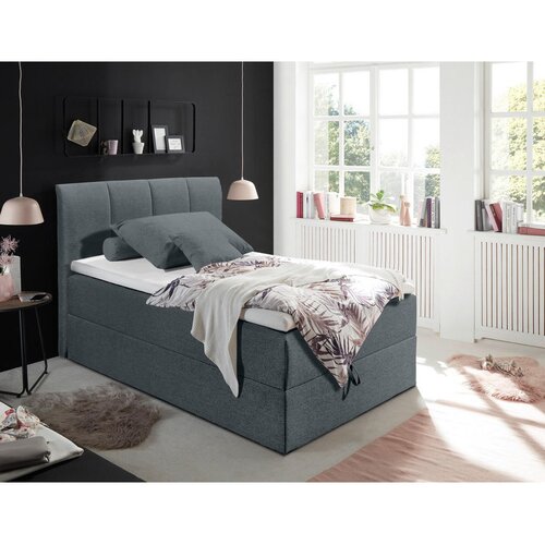 MID.YOU POSTELJA BOXSPRING 120 cm x 200 cm , tekstil antracit Cene