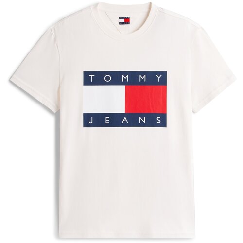 Tommy Jeans Majica temno modra / rdeča / bela / off-bela Cene