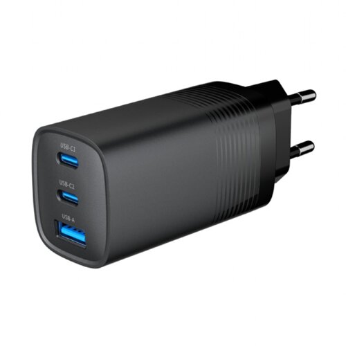 Gembird Polnilec 1x USB QC3.0, 2X USB-C PD 65W GaN črn, (21231670) Cene