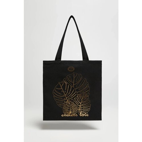 Marisse Black Printed Shopper Bag Slike