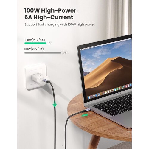 Ugreen USB-C to USB-C Cable 140W Gen2 Black 1m Slike