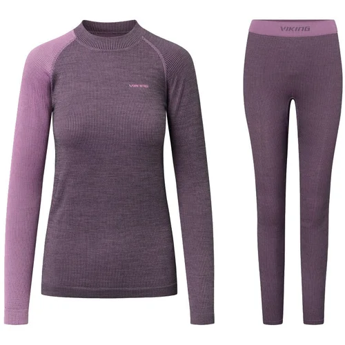 Viking Mounti Lady Set Base Layer Purple XS Termo donje rublje