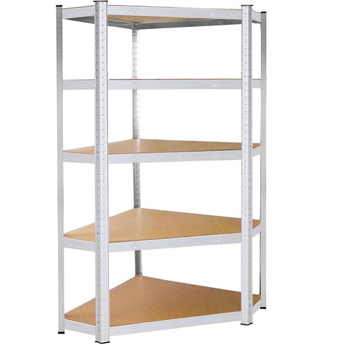 springos SKLADIŠČNI KOTNI POLICA 180x90x50 cm kovinska GARAŽA 5 POLIC 875kg, (21635597) Cene