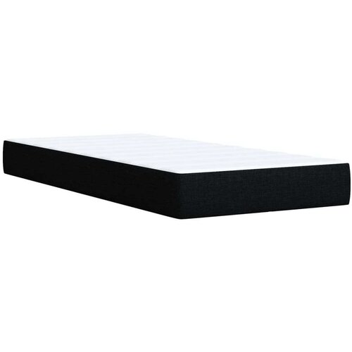 VidaXL Krevet s oprugama i madracem crni 100 x 200 cm od tkanine Slike