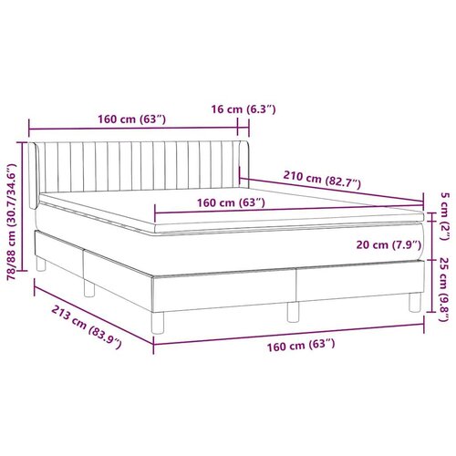  Krevet s oprugama i madracem ružičasti 160x210 cm bar&amp;scaron;unasti Slike