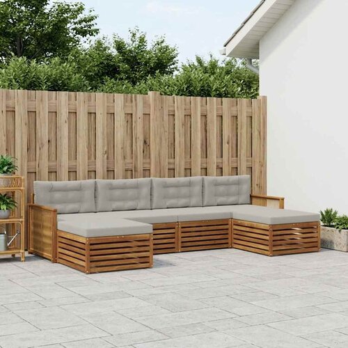  Set vanjskih sofa 6 kom. Čvrsto drvo akacije Cijene