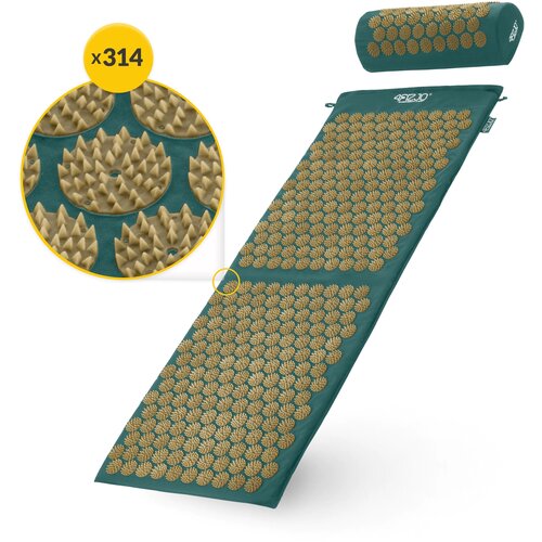 Monkey Gym Velika Akupresurna Podloga Z Blazino Xl - Zeleno-Zlata, (5000081724) Slike