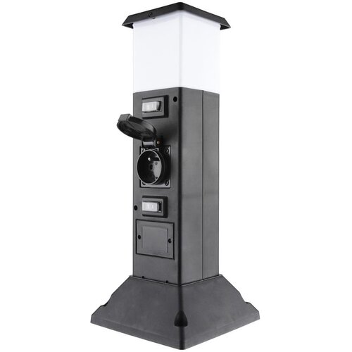 solight PG05 - Spolja&scaron;nja lampa sa 2 utičnice 1xE14/15W/230V IP44 crna Cene