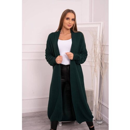 Kesi Sweater with bubbles on the sleeve dark green Slike