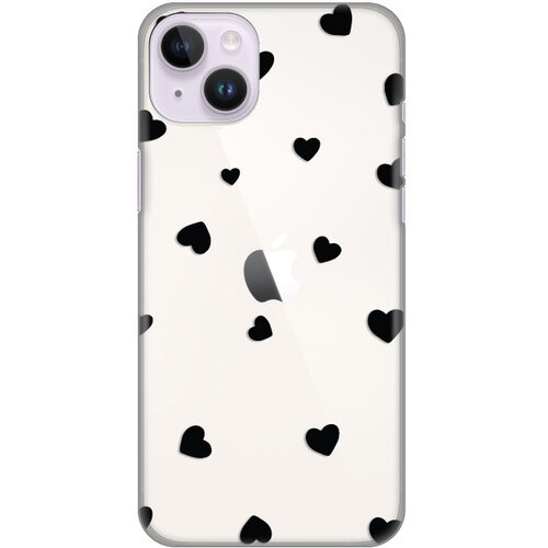  Silikonska maska za iPhone 14 Plus 6.7 Hearts Print Skin providna Cene