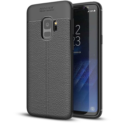 Cadorabo Case, združljiv s Samsungom v Deep Black - za&amp;scaron;čitni pokrov iz silikona TPU z plemenito imitacijsko usnjeno uporabo, (20586313) Slike