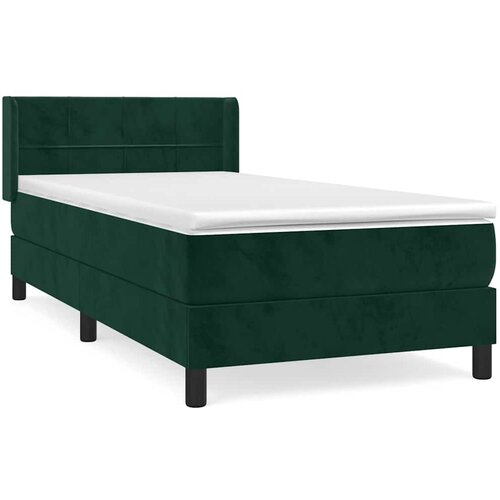 Box spring krevet s madracem tamnozeleni 100x200 cm bar&amp;scaron;unasti Slike