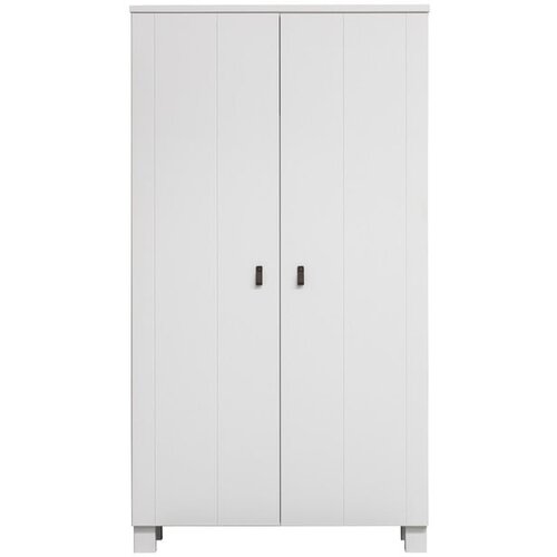 WOOOD Bela garderobna omara iz masivnega bora 111x202 cm Ties – Cene