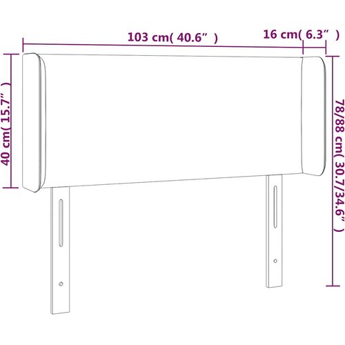  LED uzglavlje tamnoplavo 103x16x78/88 cm bar&amp;scaron;unasto Slike