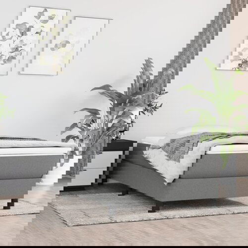 The Living Store Box spring postelja z vzmetnico temno siva 80x200 cm blago - Box Spring Postelja, (21521051) Slike