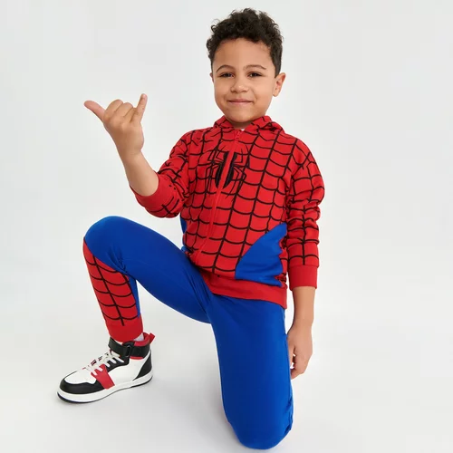 Sinsay - Komplet jope s kapuco in hlač Spider-Man - Rdeča