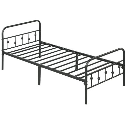 Nesta Zložljiv posteljni okvir 90&times;200 cm, črn, kovinska postelja, vi&scaron;ina 82,5 cm, kovinski okvir za vzmetnico, za spalnico in sobo za goste, (5000493303) Cene