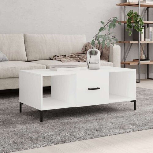  Stolić za kavu bijeli 102 x 50 x 40 cm od konstruiranog drva Slike