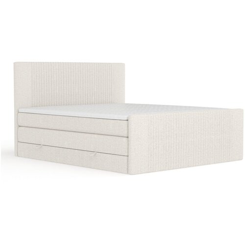 Maison de Rêve Bež boxspring krevet s prostorom za odlaganje 200x200 cm Bergamo – Cijene