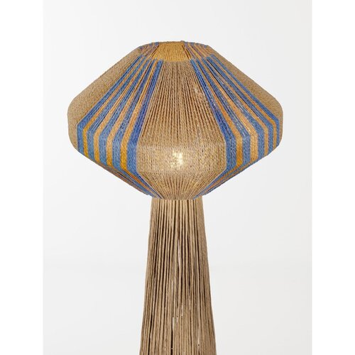 Nova Luce Modra/v naravni barvi stoječa svetilka iz vrvi (vi&amp;scaron;ina 152 cm) Abby &amp;ndash; Slike