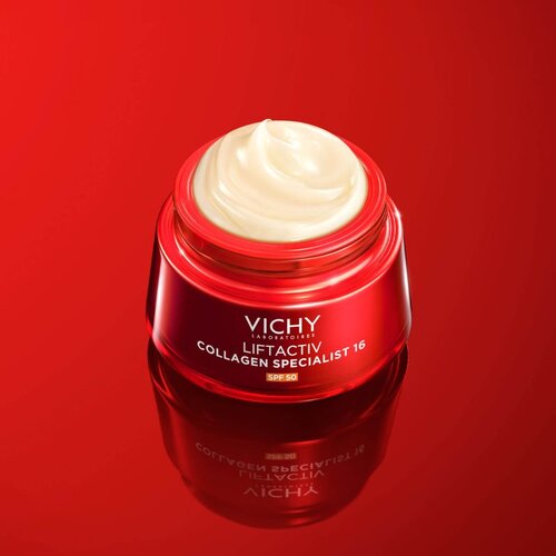 Vichy Liftactiv Collagen Specialist 16 SPF 50 dnevna za&amp;scaron;čitna krema proti staranju kože SPF 50 50 ml Slike