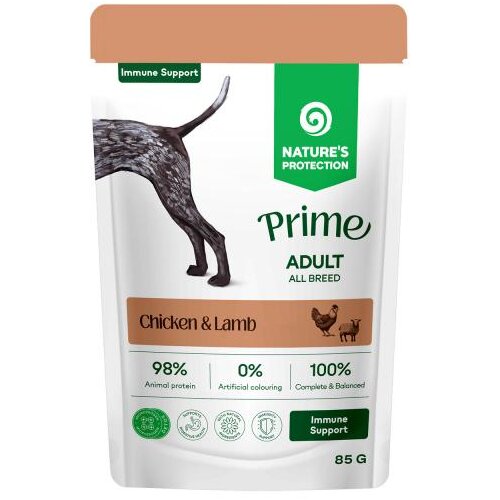 Nature's Protection Prime sos za pse - Adult Immunity Support Chicken&Lamb 85g Cene